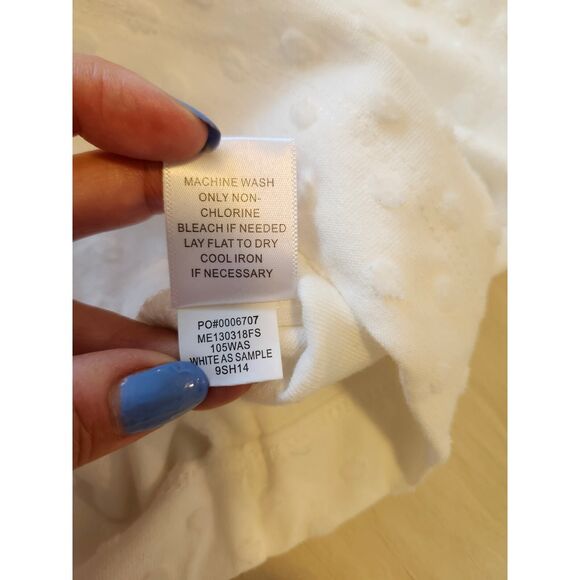 Women's size Small Ivory Top | Peplum Ruffle | Boho | NWT John Paul Fever - Picture 9 of 9